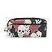 Produktbild Beutel Geldbörse Stift Schreibwaren Tasche Bleistift Fall Reißverschluss Marienkäfer Red Rose Candy Skulls Vintage für Student Boy Girl Kosmetische Make-up-Tasche