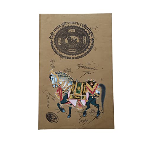 Affiche decorative cheval peinture indienne rajasthani vintage pour maison