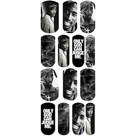 Nail Gang Hollywood Celebs Nail Decals Nipsey Cardi Meg Marilyn Snoop Pac Nail Art Stickers Water Slides Nail Decoration kit (N) Cover
