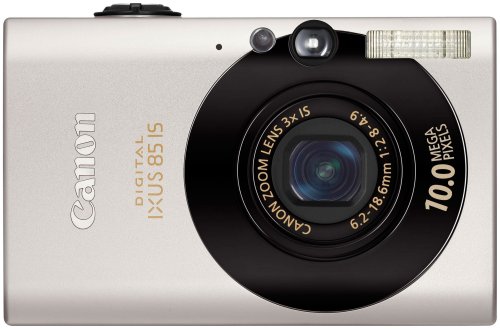 Canon Digital IXUS 85 IS Digitalkamera (10 MP, 3-fach opt. Zoom, 6,4cm (2,5 Zoll) Display, Bildstabilisator) schwarz