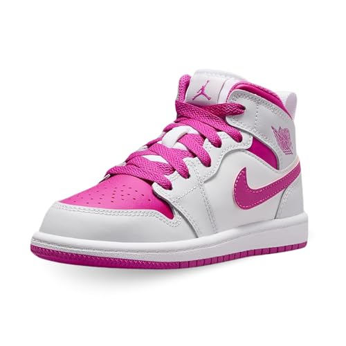 Air Jordan 1 Mid Pre School Iris Whisper/Fire Pink-White FD8781-500 12c