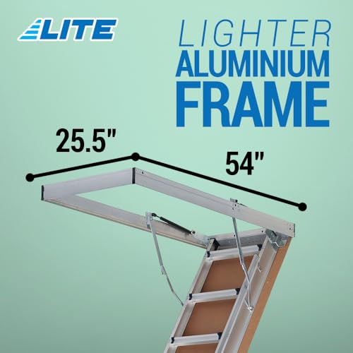 Lite AP2540MG 10-Foot Aluminium Attic Ladder 54 Inch W X 22.5 Inch H thumb #2