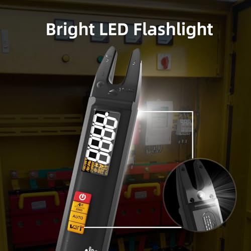 Image of AC DC Clamp Meter Open Jaw Fork Digital Multimeter Rechargeable Auto Range Electrical Tester Voltage Tester Pen NCV Amp Ohm Volt U-Shape Tester
