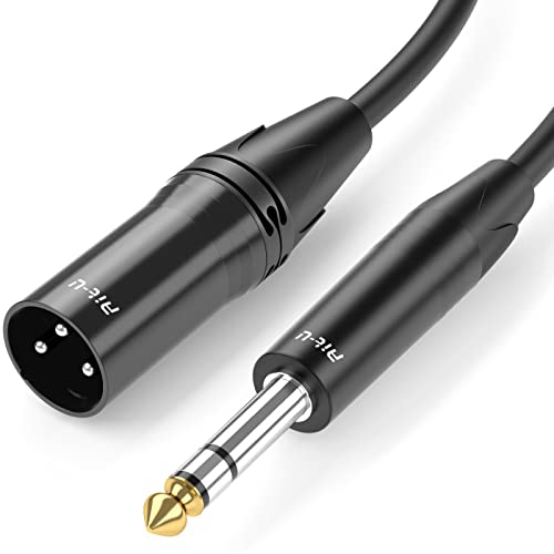 1/4Inch TRS to XLR Male Cable - Ait-u 3FT TS Mono Jack Unbalanced Microphone Cable XLR to 1/4, TRS to XLR Male Cable Mic Cord for Dynamic Microphone - 3 FT Mic Cable
