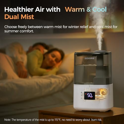 BOXING 4.5L Warm&Cool Mist Humidifier, Humidistat, Auto Mode, Remote,Timer - Image 2