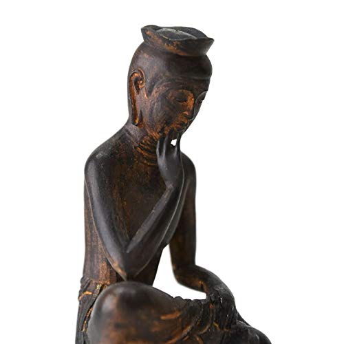 Amazon｜海宇工芸(kaiu art) 広隆寺形【弥勒菩薩半跏思惟像】 柘植 古