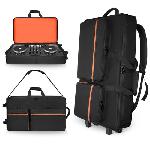 ORKELS Rolling DJ Controller Case for DDJ-400/800/1000/FLX4/FLX2/REV7/REV5/GRV6, 29” Waterproof...