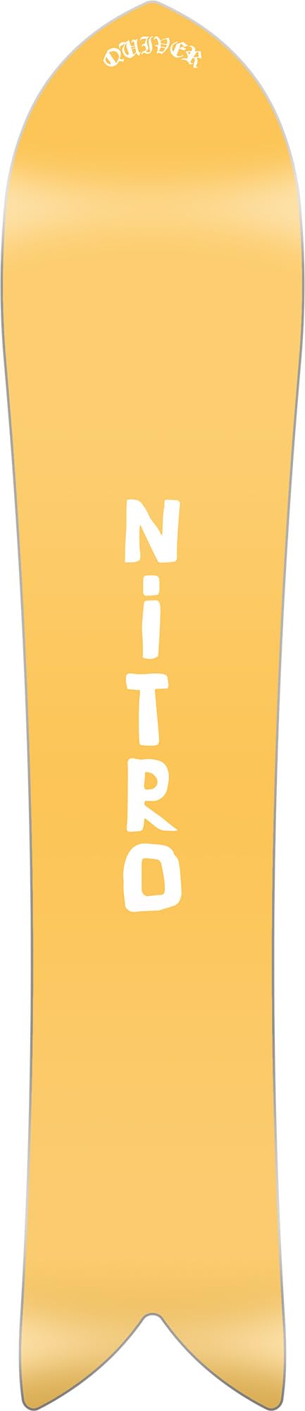 Nitro Fintwin Board '25, Quiver Series, Swallowtail, Cam Out Camber, Backcounty, Mid Wide Tapered