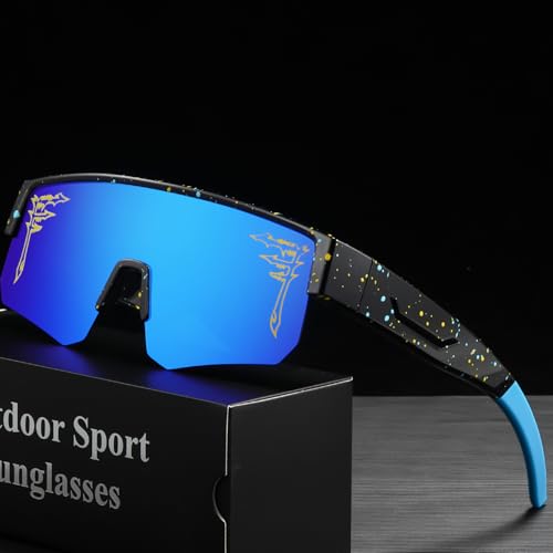 Image of FIXEROS Polarized Fit Over Glasses Sunglasses for Men Women Wrap Around Sports Goggles for Driving Cycling Fishing