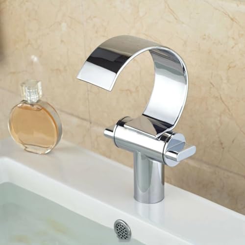 Mitigeur cascade de salle de bain en laiton design moderne - 3