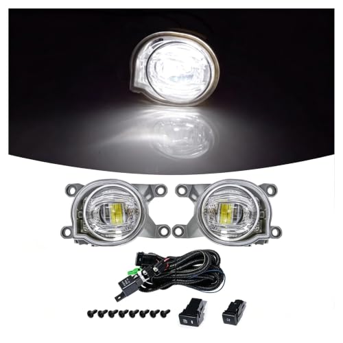Phares antibrouillard LED 12V blanc avec câblage pour Toyota Corolla et CHR