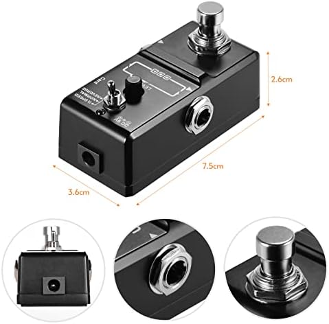 summina Guitar Looper Effect Pedal 10 Minutes Recording Time 3 Working Modes True Bypass Full Metal Shell with 1GB Memory Card, Grey,Silver,Black