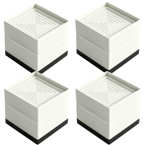Soportes antideslizantes para muebles cuadrados elevadores de cama y sofá color albaricoque 2