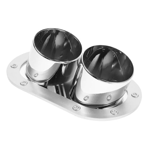 JECOMPRIS - JECOMPRIS Dual Fake Pipe Car Decoration Sticker Scratch-Resistant Protective Bumper Strip Easy Self-Adhesive