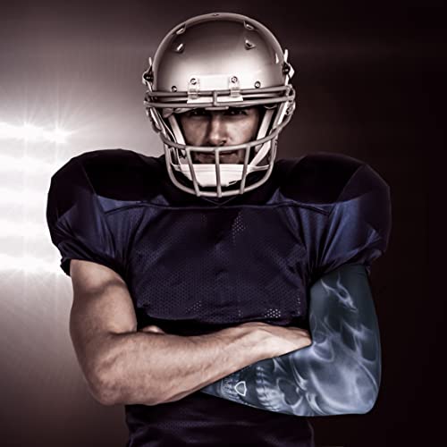 Stromguard Compression Sports Arm Sleeve Digital Camo Baseball Football Basketball - (One Arm Sleeve) (Adult Medium, #23 - Gray Skull) #TOP3