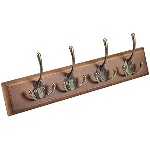 Coat Hooks for Wall,Wall-Mounted Wooden Coat Rack,4 Super Large Coat Hooks,Suitable for Installation in bedrooms, Kitchens, bathrooms- 42cm Cover