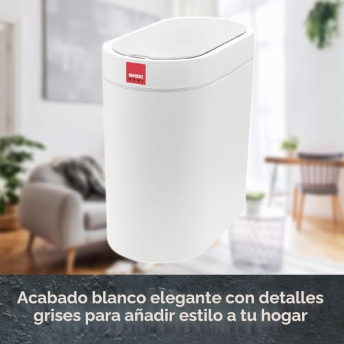 Cubo de basura con sensor de 5L Sensio Home automático blanco 6
