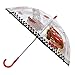 Disney Ombrello Canna McQueen Cars | in Rosso e Trasparente | per Bambini