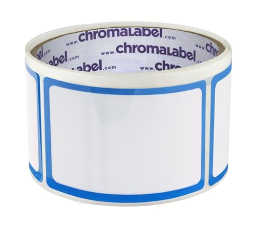 Étiquettes dry erase bleu réutilisables 5,1 x 7,6 cm Chromalabel