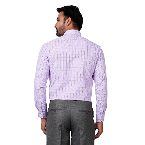 Image of Maharaja Polyester Checkered Office Wear Shirts for Men