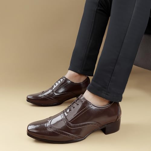 Image of BXXY Men's 5.08 CM Heel Height Increasing Casual Formal, Nagra Slipon Punjabi Juttis