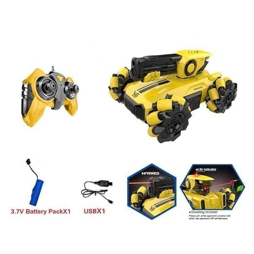 Wonder Digital Remote Controllers 2.4ghz Battle Tank Infrared Remote Control Car Toys Monster Control Shooting Tank Game Set - 2 Piece Set 2