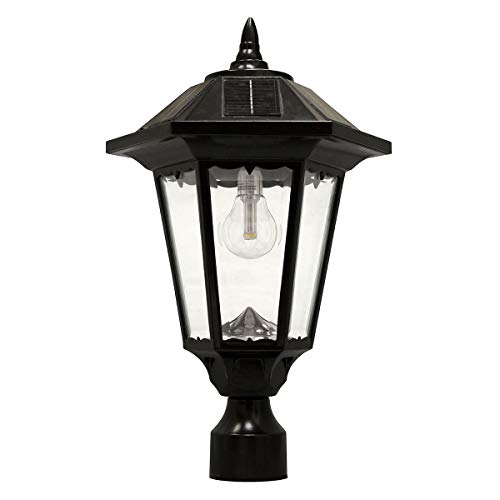 GAMA SONIC Windsor Bulb Solar Light, Outdoor, LED, Wall, Pier, and 3