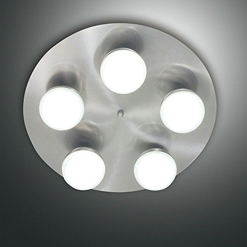 Preisvergleich Produktbild Fabas Luce Melville LED Deckenleuchte, 40W, nickel satiniert