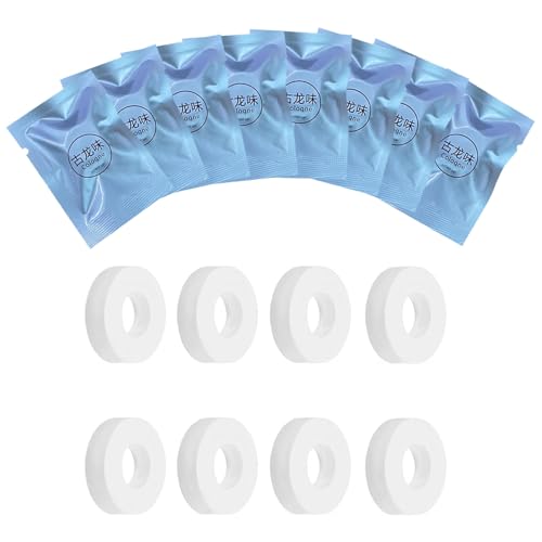Image of 8 Pack Car Air Vent Clip Freshener Refills Solid, Fragrance Replacement Pads, Circular with holes (Cologne - 8 Packs)