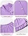 Mikrdoo Girls Silk Pajamas Fashion Satin Short Sleeve Sleepwear Summer 2 Pieces Cute PJs, Lavender,Size 10 Years