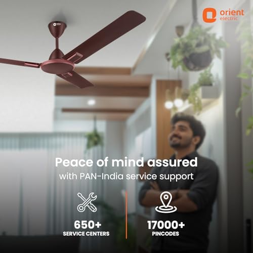 Image of Orient Electric 1200mm Apex Cruise Ceiling Fan for Home | BEE 1 Star Rated Energy Efficient Fan|Outstanding Performance | 2 Years Warranty by Orient | Galaxy Brown