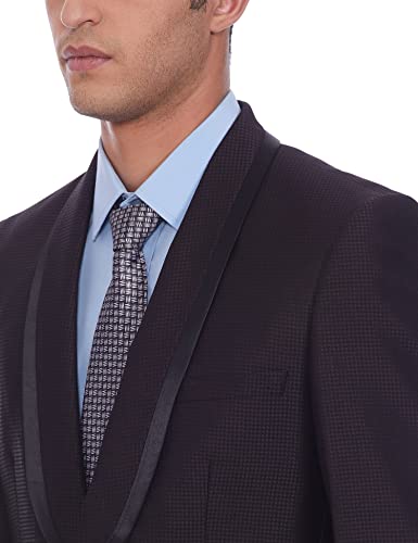 Image of Raymond Cotton Blend Men's Full Sleeve Contemporary FIT Dark Brown Formal Suit