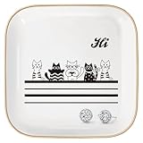 KONROOWEI Cat Lover Jewelry Dish Tray Gifts for Women Sister Mom Friend Girls.Cat Ring Holder, Cute Ring Organizer for Birthdays Christmas (CAT)