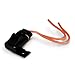Calterm 08231 Weatherproof Panel Mount ATO & ATC Fuse Holder, 10 AWG, 30 A, Black
