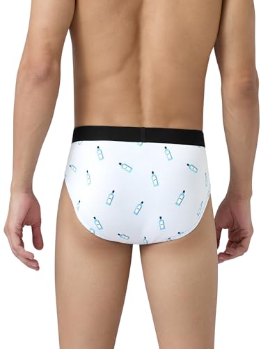 Image of XYXX Men's Surf Super Combed Cotton Regular Fit Printed Antibacterial Briefs with No Marks Waistband