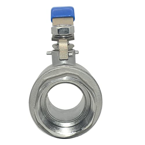 Image of DAN SPEED 1-1 /4 inch Female 316 Stainless Steel Full Port Ball Valve Vinyl Handle WOG1000 (1-1 /4 inch)