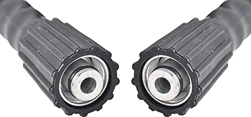 Image of Pressure Washer Hose Pipe | 6 Meter | Steel Braided Rubber | Compatible With all types of Pressure Washers | Heavy-Duty Construction | Black Molded Pipe | Explosion Proof