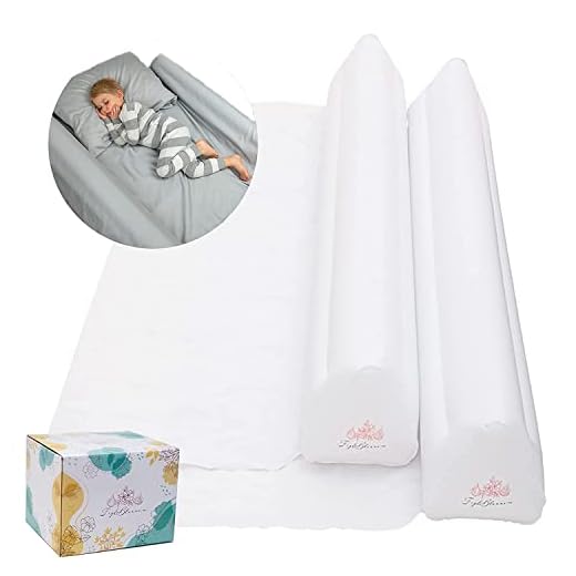 [2-Pack] Inflatable Bed Rail with Pump for Toddlers, Kids, Adults, Elderly - Travel Bed Bumpers for Toddlers and Kids - Blow-up Bed Bumper with Safety Flap - King, Queen, Full, Twin Bed Safety Guard