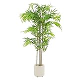 ÉCONOMIE D'ENTRETIEN - Le bambou artificiel est facile à entretenir, vous n'avez pas à vous soucier du manque de lumière du soleil ou de l'arrosage quotidien. Il peut être persistant en toute saison et reste toujours en parfait état. Lorsqu'il devient poussiéreux, il suffit de l'essuyer avec un chiffon humide. Pour une utilisation en extérieur, nous vous recommandons de le placer dans un endroit frais afin d'éviter une exposition prolongée à la lumière directe du soleil ou à la pluie.