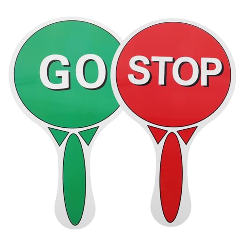 CAXUSD Interactive Classroom Tool Stop Light Toy Traffic Signs Toys Slow Kids Sign Barricade Signal Children's Learning Lamp Voting Paddle