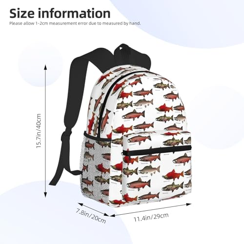 Sac à dos imprimé saumon double épaule et ultra léger