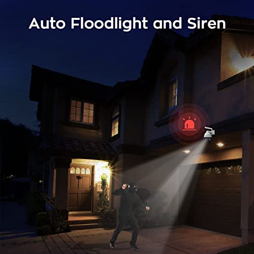 Xmarto 5Mp 5X Zoom 24/7 Auto-Track Wireless Security Camera Plug-In, 2-Way Audio, Auto Flood Lights Color Night Vision, Auto Siren, Ip66 Outdoor, Sd Card And Cloud Storage (Metal Dome Dz5035) #TOP5