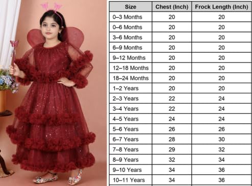 Image of Girls Glitter Tulle Tiered Gown with Butterfly Wings, Ruffle Detail, Fairy Costume Dress
