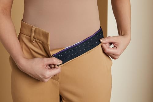 Image of Symbol Premium Women Mid Rise Cotton Tapered Trousers (Flexi-Waist | Smart Casual Pants) (Available in Plus Sizes)