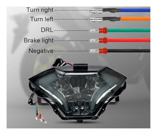 Feu stop moto LED 12V avec clignotants intégrés pour optimiser votre visibilité nocturne - 6