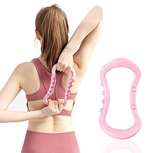 Henceberry Yoga Ring – Yoga Ring Pilates Ring Magic Circle Portable Fitness Tool for Exercise Stretching Slimming Chest Thighs Arms Core Ring Pilate Fascia Massage Training Home Gym Workouts