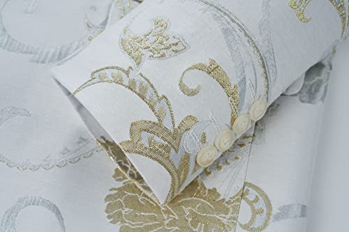 MOGU Mens Slim Fit Blazer Elegant Jacquard Tuxedo Jacket for Daily Prom Party4