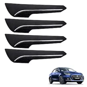 Autokaar Car Front and Rear Bumper Corner Guard Protection Chrome Line Universal for Maruti Suzuki Alto/Swift/Grand Vitara/Brezza/Fronx/Dzire/Jimny/Esteem/K10 - Set of 4