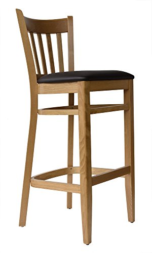 abritus Barhocker Höhe 78 cm aus Buche Holz – Honig-Eiche, Polstersitz...