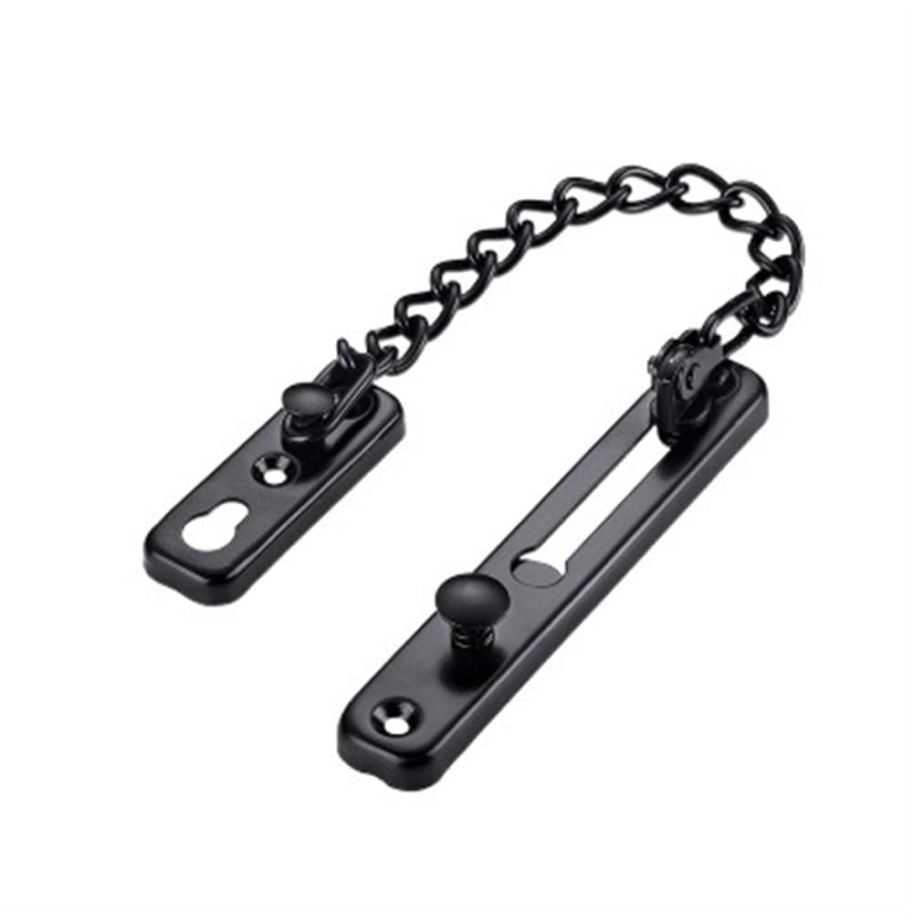 Lkfjnhepf J Door Chain 304 Stainless Steel Anti-Theft Door Chain Latch Silver Bronze Gold Black Lock Security Hardware(J)